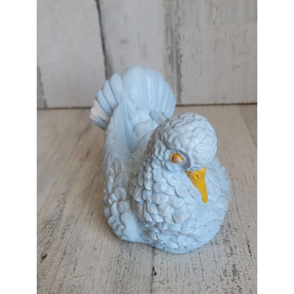 Vintage blue pigeon AS IS bird‎ home decor unique
